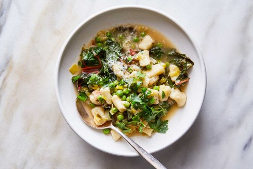 One-Pot Braised Chard With Gnocchi, Peas and Leeks Recipe