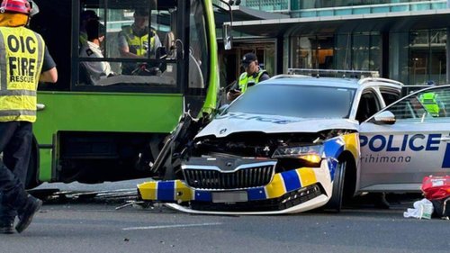 Two police officers injured in ‘serious’ CBD crash with Auckland Transport bus
