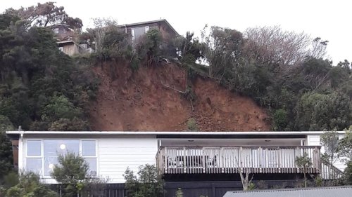 Another large slip in Wellington after days of rain