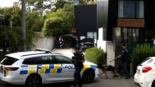 Armed police surround property in Christchurch