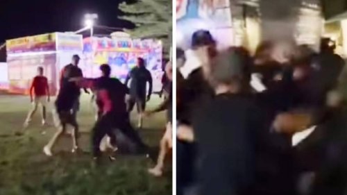 Carnival workers fight teens over 'urine stunt' at NSW fair