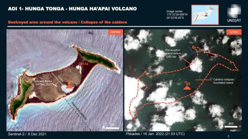 Satellite images reveal extent of damage in Tonga