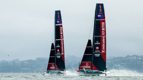 America’s Cup: Team New Zealand fly in testing after UFO causes capsize