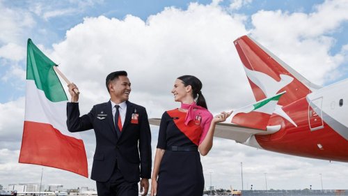 Qantas' first direct flight to Rome breaks speed record