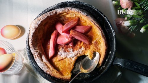 Dutch Baby mit Rhabarber