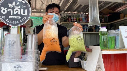 Thai Tea Stall Goes Viral for Questionable Packaging Choice