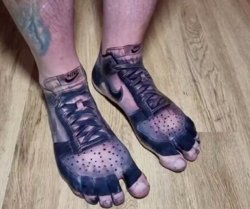 Man Has Favorite Pair of Sneakers Permanently Tattooed on His Feet