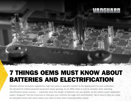 7 Things OEMs Must Know About Batteries and Electrification