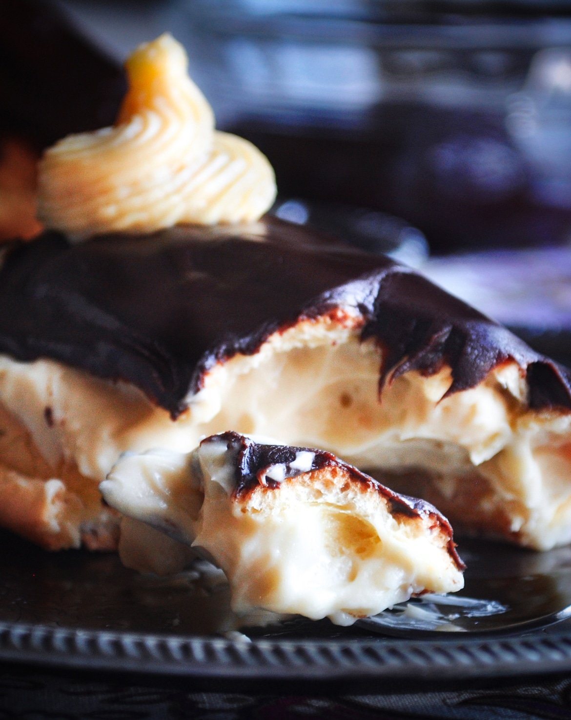 Perfect Chocolate Eclairs {Filled with Pastry Cream}