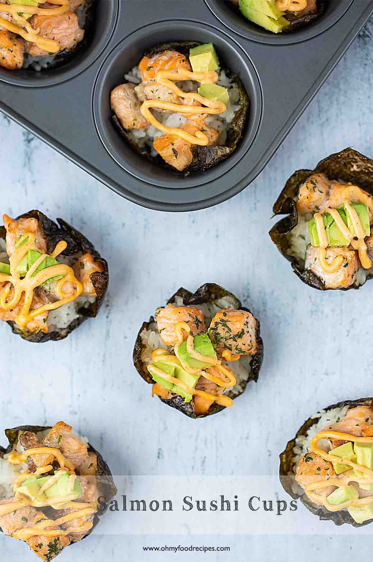 Salmon Sushi Cups