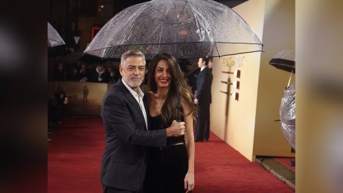 George Clooney: Mit Schirm, Charme und Ehefrau
