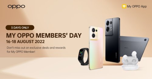 August My OPPO Members’ Day – Exclusive Deals On OPPO Reno8 Series 5G And Pad Air - Ohsem.me