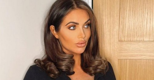 Amy Childs debuts a flattering take on the two-tone 'skunk' hair colour trend