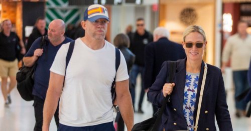 Mike and Zara Tindall carry their own luggage through airport as they continue Oz trip