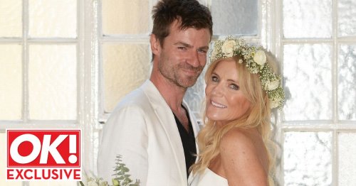 Michelle Collins, 60, marries fiancé Michael, 39, in London ceremony – see all the wedding pics