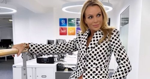Amanda Holden’s polka dot skirt suit is currently on sale and perfect for race day dressing