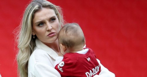 Perrie Edwards' adorable son Axel steals the show as he supports footballer dad Alex