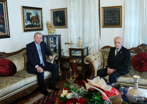 Cumhurbaşkanı Erdoğan, Bahçeli ile görüştü