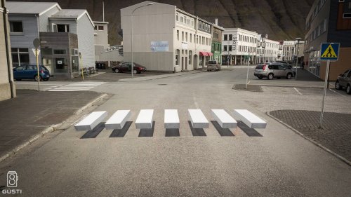 La ilusión óptica llega a las calles de Islandia