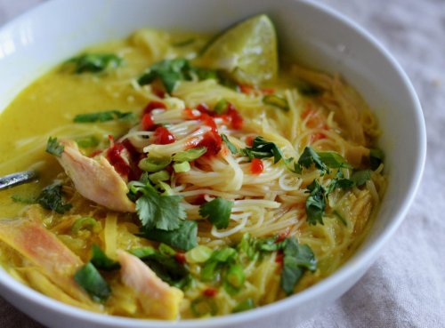 Thai-Inspired Chicken & Rice Noodle Soup - Once Upon a Chef