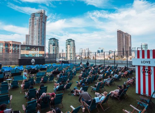 Watch Old School Movies On The Roof With A Backdrop Of Miami's Skyline At Rooftop Cinema Club