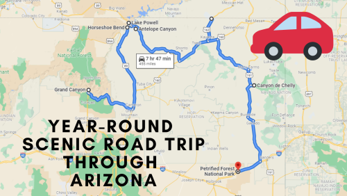 This 455-Mile Road Trip Leads To Some Of The Most Scenic Parts Of Arizona, No Matter What Time Of Year It Is