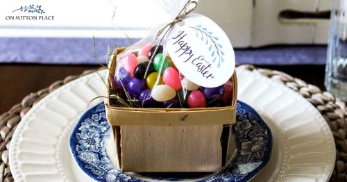 Easter Table Decor: Eggs, Chambray, + Rustic Charm