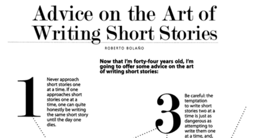 Roberto Bolaño’s 12 Tips on “the Art of Writing Short Stories”