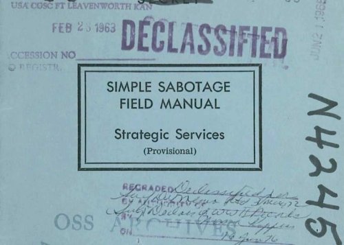 Discover the CIA’s Simple Sabotage Field Manual: A Timeless Guide to Subverting Any Organization with “Purposeful Stupidity” (1944)