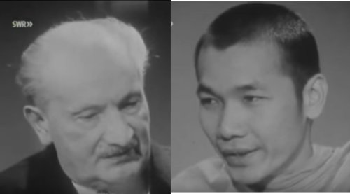 Martin Heidegger Talks Philosophy with a Buddhist Monk on German TV (1963)