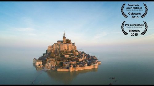 Mont Saint-Michel Beautifully Viewed from a Drone