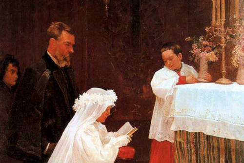 15-Year-Old Picasso Paints His First Masterpiece, “The First Communion”