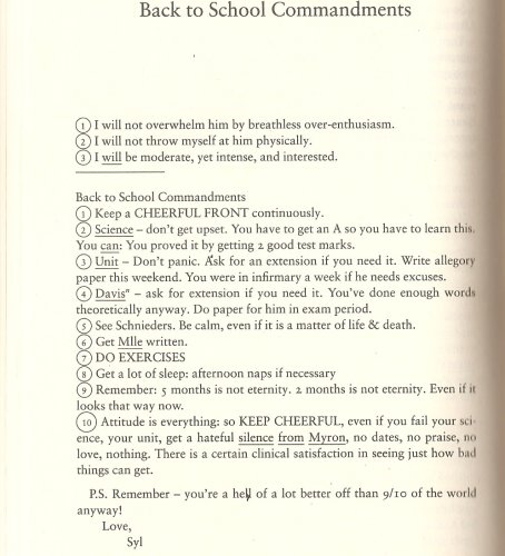 Sylvia Plath’s Ten Back to School Commandments (1953)