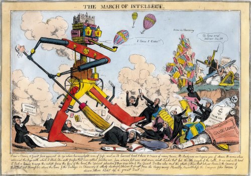 The March of Intellect: Newspaper Cartoons Satirize the Belief in Technological Progress in 1820s England
