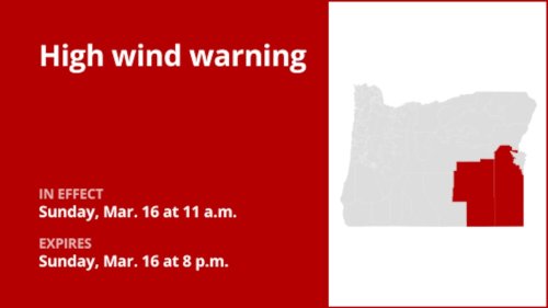 Update: Harney and Malheur counties placed under a high wind warning Sunday
