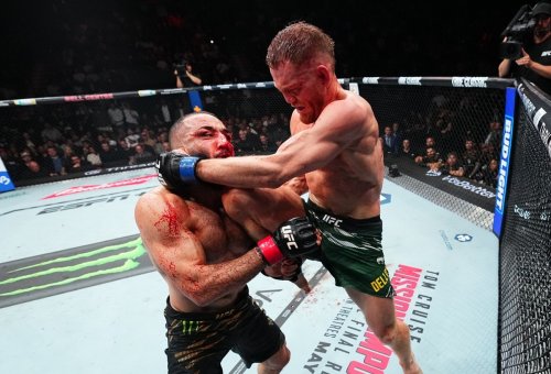 Dana White partage une image horrible de la lèvre fendue et ensanglantée de Belal Muhammad après l’UFC 315