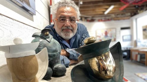 Il y aura un peu de l’« Hermione » dans les bustes en bronze de Ramine, sculpteur brestois