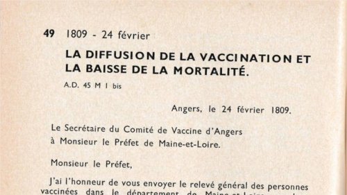 Il y a deux siècles, quand un médecin d’Angers vantait les bienfaits de la vaccination