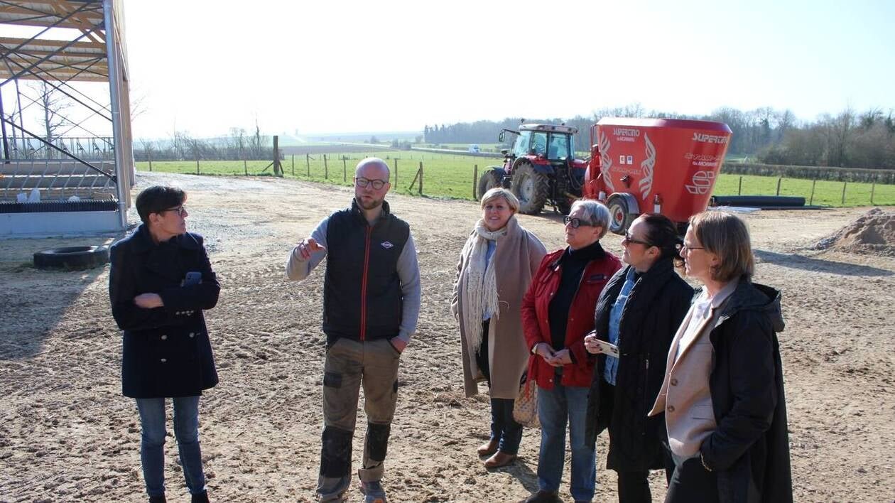 Visite des travaux menés dans l’exploitation « les bovins de Papin » à Boischampré