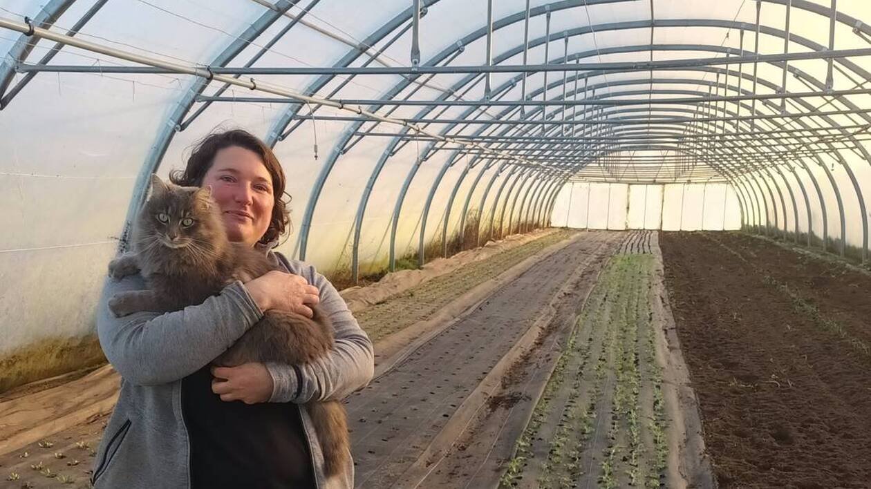 Cette jeune maraîchère exploite 1, 2 ha tout près de Quimper