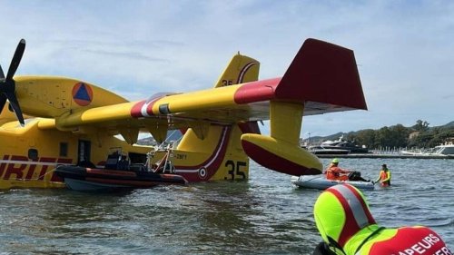 Corse : un Canadair, après avoir touché un haut-fond, amerrit en urgence
