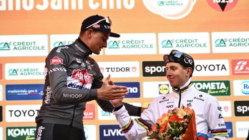 Milan-San Remo. « J’ai bien pensé pouvoir te lâcher… » : l’échange entre Van der Poel et Pogacar