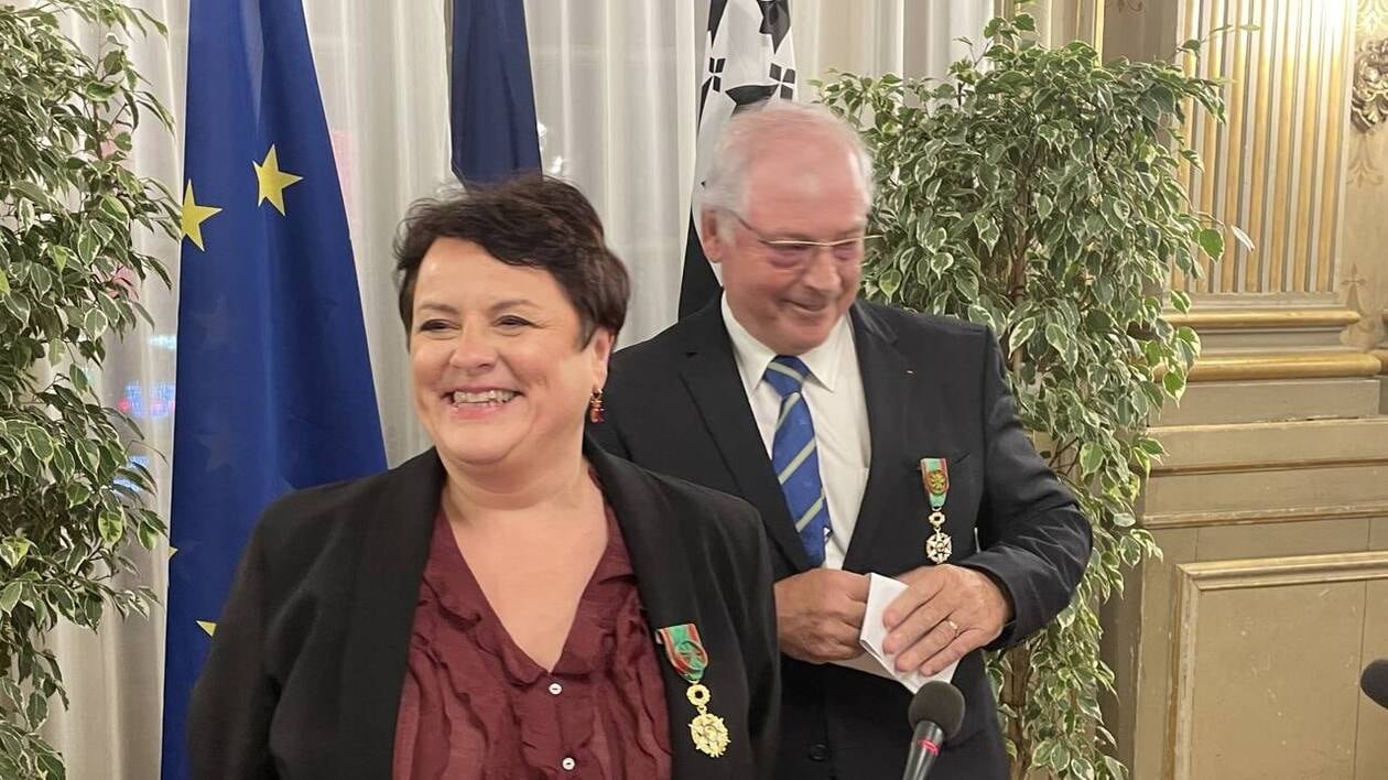 La directrice du Space, salon de l’élevage à Rennes, médaillée du Mérite agricole