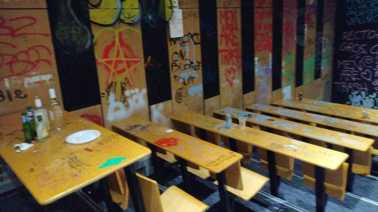EN IMAGES. Murs troués, portes arrachées… À l’université Rennes 2, des dégâts impressionnants