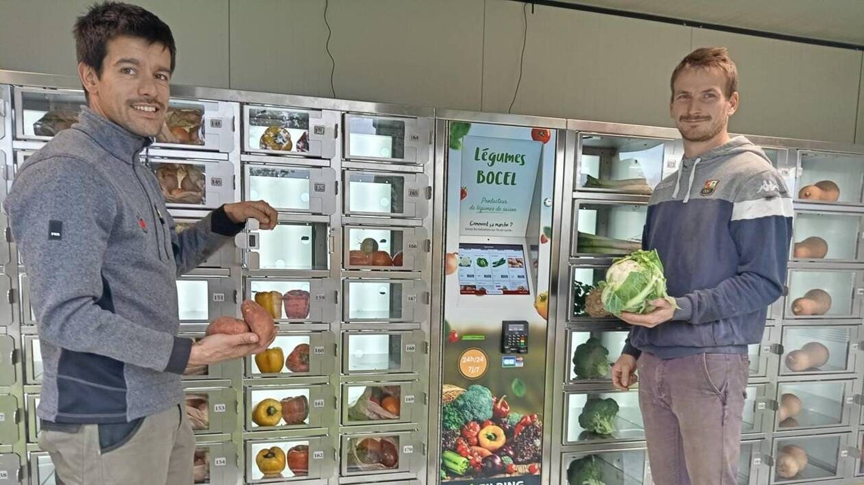 Ils ont installé un distributeur automatique de légumes au pied de leur exploitation agricole près de Rennes