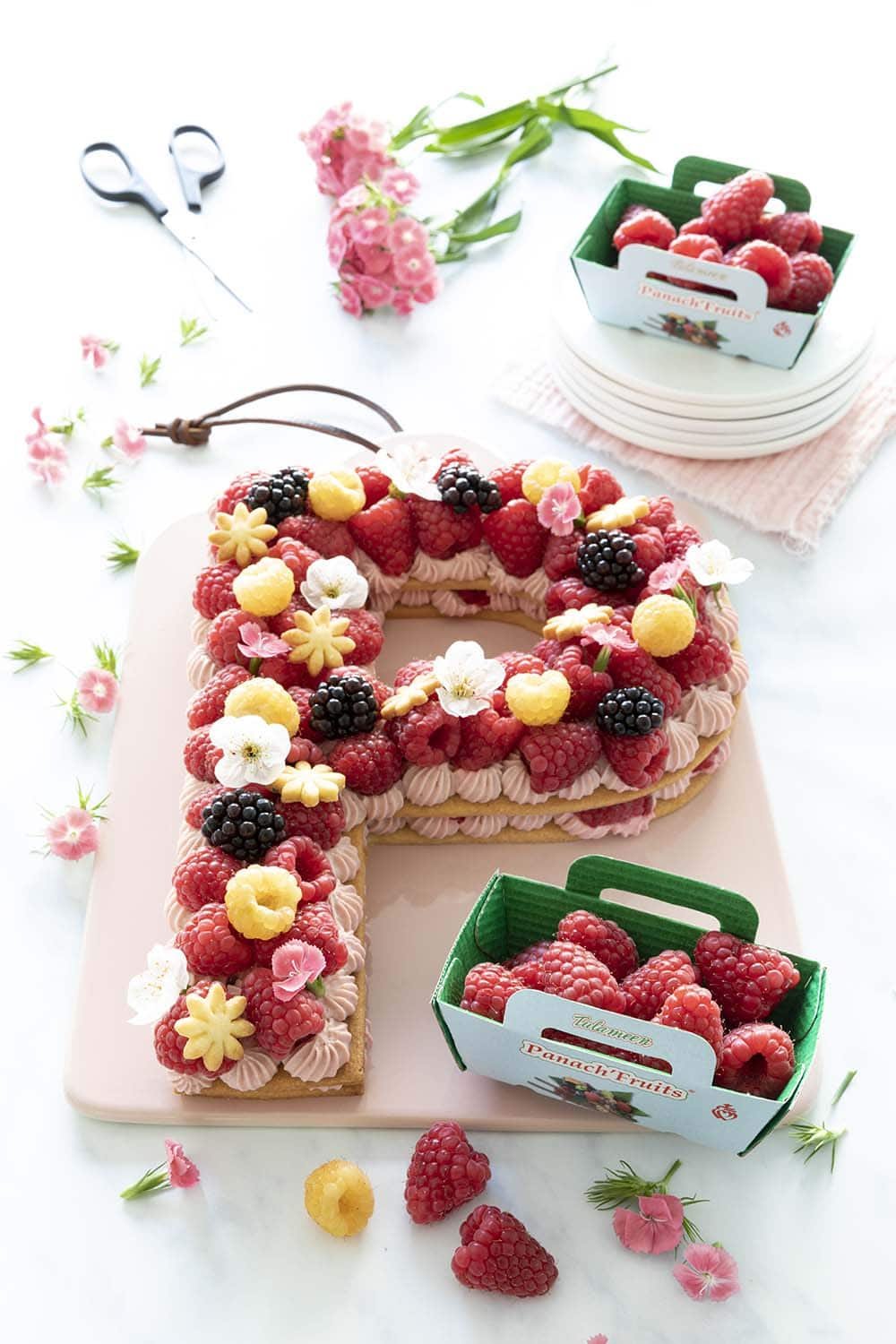 Letter cake aux framboises