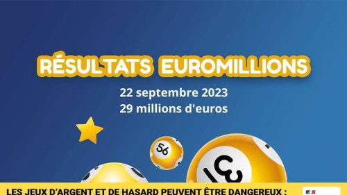Résultat Euromillions (FDJ) : le tirage my million du vendredi 22 septembre 2023