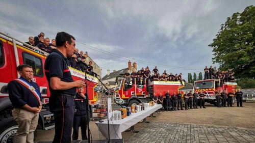 À Baugé-en-Anjou, les sapeurs-pompiers d’Île-de-France ont remercié les habitants