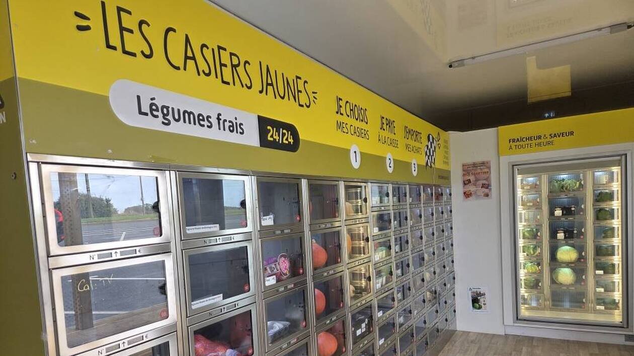 À Saint-Pol-de-Léon, Les casiers jaunes pour des légumes frais à tout instant