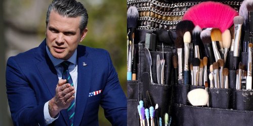 Pete Hegseth's Pentagon makeup suite is proof hyper-masc is manhood make-believe